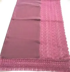 紫色 レース装飾 着物ショール