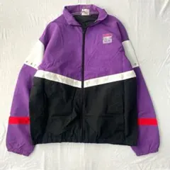 【ヴィジョンストレートウェア】ナイロンジャケット フルジップ 襟バックロゴ M