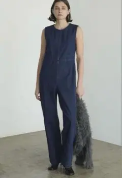 【お値下げ中】CLANE クラネ バックオープンデニム オールインワン　サイズ1のサムネイル