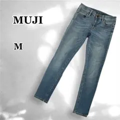 美品 無印良品 MUJI ストレッチ デニムパンツ スリムスキニー ジーンズ Mのサムネイル