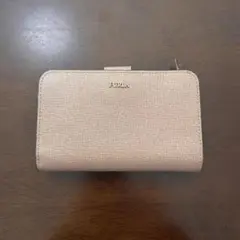 FURLA フルラ 二つ折り財布 バビロン L字 レザー 薄ピンク