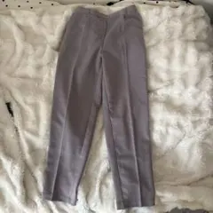 Re:EDIT くすみパープルテーパードパンツ ゴムウエスト スラックス