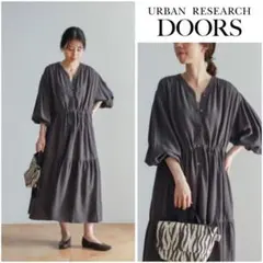 URBAN RESEARCH DOORS ティアードギャザーワンピース