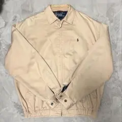 古着 ポロラルフローレン スイングトップ ベージュ