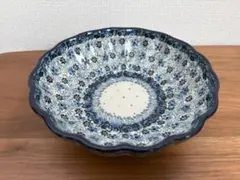 ☆美品☆ ポーリッシュポタリー 24cm ボウル 大皿 サラダ パスタ