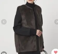 グリーンレーベルリラクシング　ファー　ジレ　ベスト