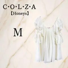 コルザ◇ハニーズ【M】フリルスリーブトップス シフォンブラウス ノースリーブ 白のサムネイル