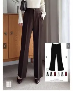 グレイル GRL センタープレスフレアパンツ［fo1666］ブラウン