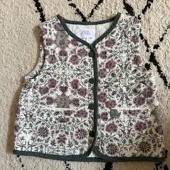 ZARA 花柄刺繍 ベスト 3-4歳用