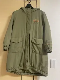 オリーブグリーン フード付き 中綿コート 子供 140