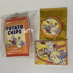 ちいかわ×サンリオ うさき＆ポムポムプリン パスケース ポイントカード缶バッチ