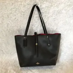 ★コーチ★ 美品★トートバッグ 58849ブラック　肩掛けA4可　大容量　通勤