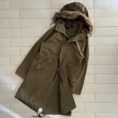FRED PERRY フレッドペリー モッズコート カーキ XS ファー付き