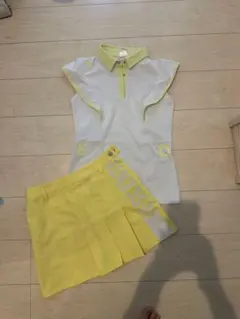 DESCENTE GOLF ノースリーブポロ スカート セットアップ - メルカリ