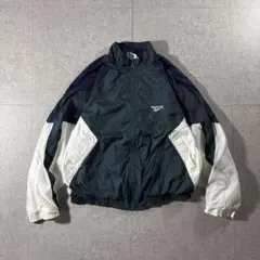 90s reebokリーボックナイロンジャケット刺繍ロゴグリーン緑白紺短丈Y2Kのサムネイル
