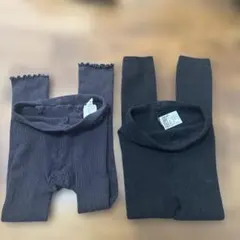 HEATTECH 黒 レギンス 120&b ranshes 120 2枚セット