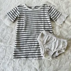 ベビーギャップ　ボーダーワンピース　半袖　90 95 女の子　夏服　チュニック