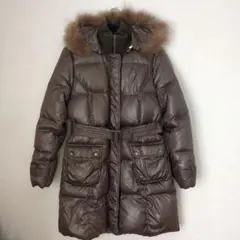 ブラウン ダウンジャケット フード付き　Size 9号 最終値下げ