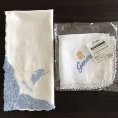 ハンカチ2枚セット ウェッジウッド（中古） gavottes（新品）