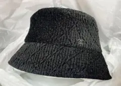 CHANEL シャネル　帽子　バケットハット　バケハ　ブラック　黒　ココマーク