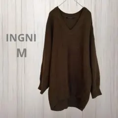 INGNI◇◆セーター オーバーサイズ Ｖネック オリーブ Mサイズ