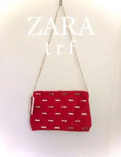 ZARA TRF  ショルダーバッグ〈スエード調 リボン〉
