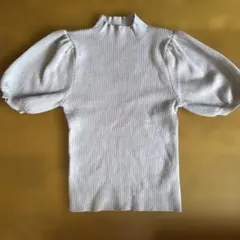 GRL リブ編み ハイネック パフスリーブ セーター S