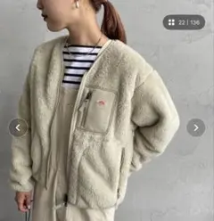 DANTON/ダントン］ハイパイルフリース ノーカラージップジャケット