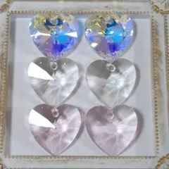 スワロフスキークリスタル 6228 ハート 28mm 6個 サンキャッチャー