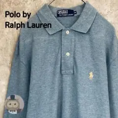 【Mサイズ】ポロ ラルフローレン ポニー 刺繍 長袖 ポロシャツ 古着