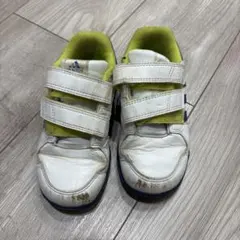 adidas キッズシューズ ホワイト/イエロー