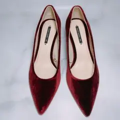 【早い者勝ち】【スピード発送】ZARA ザラ ポインテッドトゥ パンプス ベロア