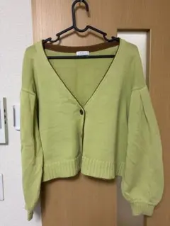 LOWRYS FARM ライトグリーン カーディガン