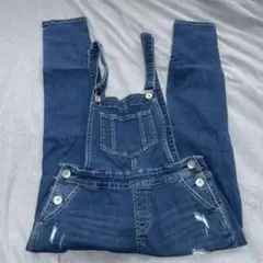 ダメージ加工 デニムサロペット オーバーオールのサムネイル