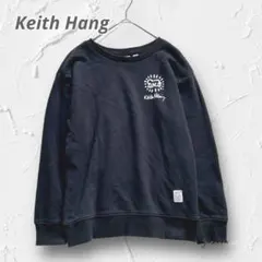 Y4664＊キース・ヘリング キッズ XL スウェット トレーナー ブラック