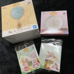 一番くじ くまのプーさん 時計 皿 ステッカー 4点セット ウォールクロック