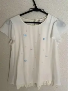 pom ponette juniorホワイト 半袖ブラウス L 160cm