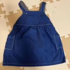 プチバトー　ネイビー ジャンバースカート 2m/86cm