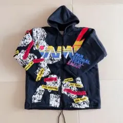 美品 ガンバ大阪 ベンチコート ブラック フリー Jリーグ　フード　ハーフ丈　黒