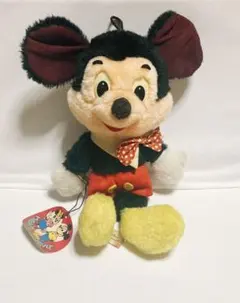 タグ付き ぬいぐるみ レトロ ミッキーマウス ディズニー　サンアンドスター社