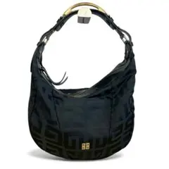 美品　ジバンシィ　ワンショルダーバッグ　ホーボー　4Gロゴ　ナイロン　メタル