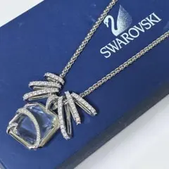 SWAROVSKI スワロフスキー ネックレス シルバー クリスタル 大粒 立体
