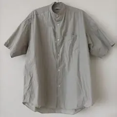 FREAK'S STORE バンドカラー半袖シャツ M グレーのサムネイル