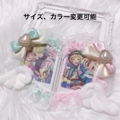 硬貨ケースデコ トレカケースデコ B8 ペアハート レースデコ ハート パール