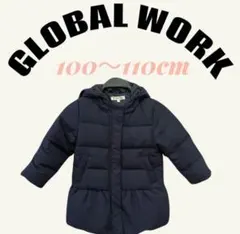 GLOBAL WORK フード付きダウンコート 100〜110cm