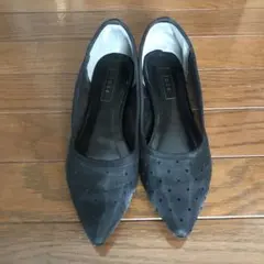 Juze パンプス メッシュ ドット柄 ブラック Mのサムネイル
