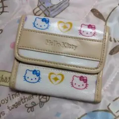 【レア】ハローキティ　二つ折り財布　モノグラム　合皮