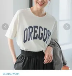 OREGON ロゴプリント 半袖Tシャツ ホワイト