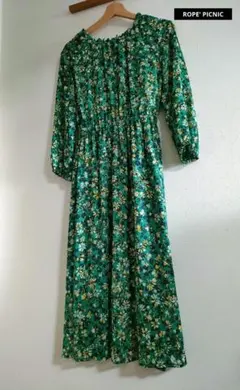 ROPE' PICNIC ロペピクニック グリーン 花柄 ワンピース 38
