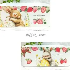 デコパージュ ꔛ‬ꕤ インテリア雑貨♡収納BOX♡苺うさぎ♡小物入れ♡ガーデン